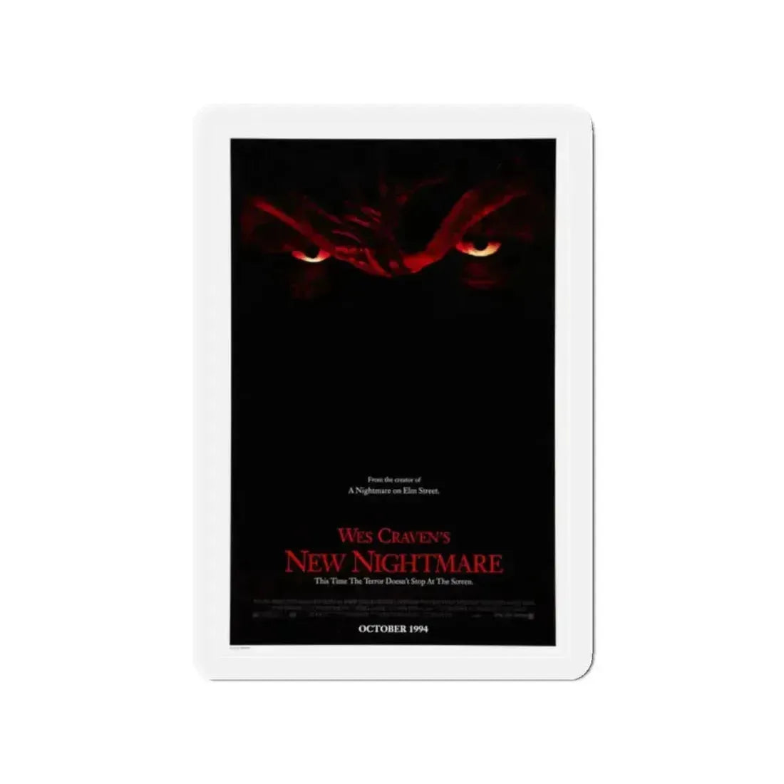 NEW NIGHTMARE (TEASER) 1994 Movie Poster - Refrigerator Magnet 2 Inch Die-Cut - The Sticker Space