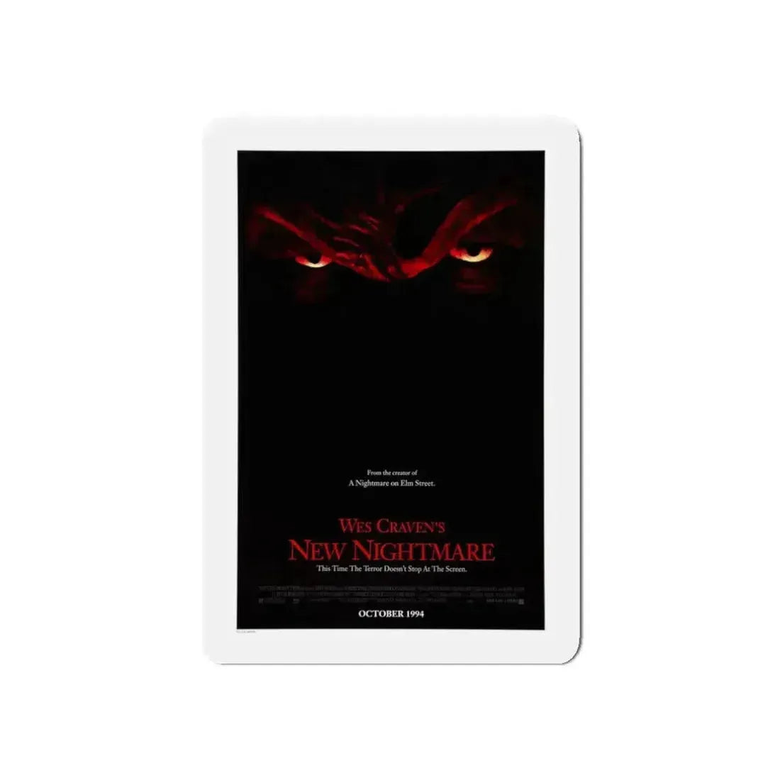 NEW NIGHTMARE (TEASER) 1994 Movie Poster - Refrigerator Magnet 3 Inch Die-Cut - The Sticker Space