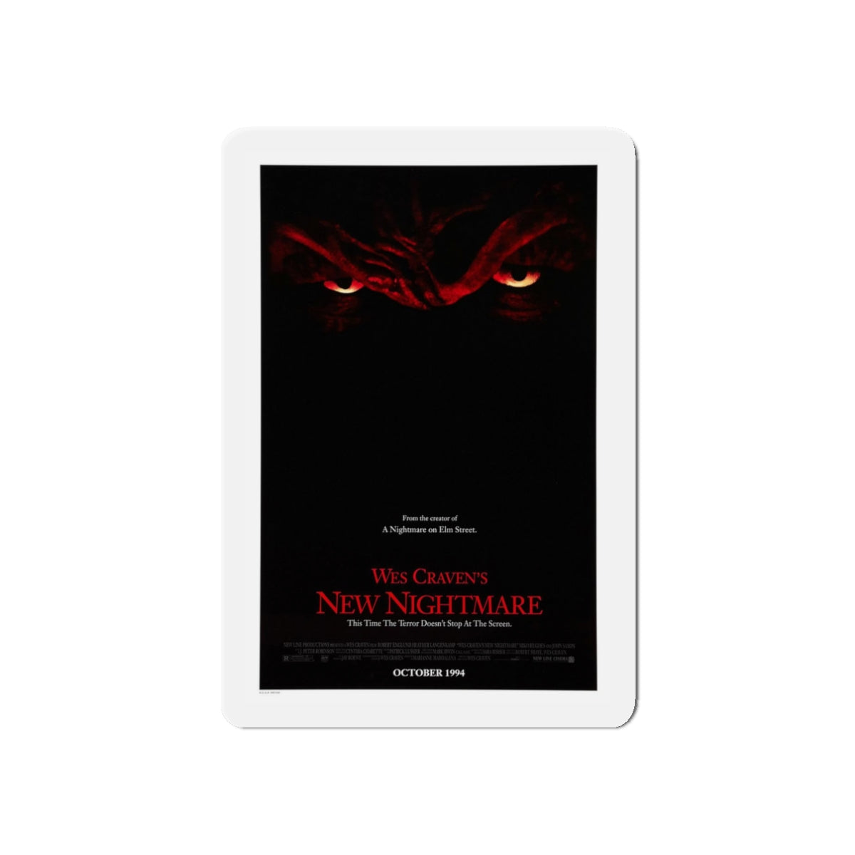 NEW NIGHTMARE (TEASER) 1994 Movie Poster - Refrigerator Magnet-3" x 3"-The Sticker Space