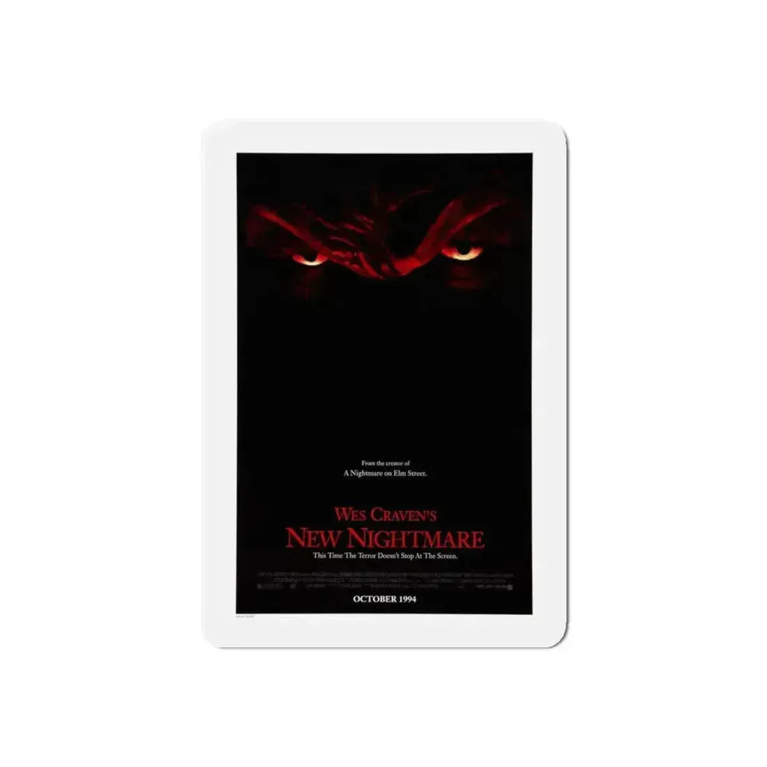 NEW NIGHTMARE (TEASER) 1994 Movie Poster - Refrigerator Magnet 4 Inch Die-Cut - The Sticker Space