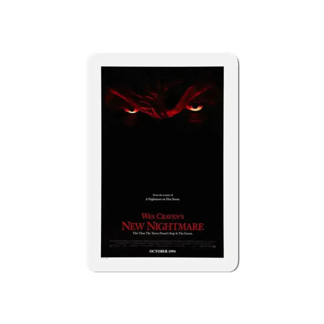 NEW NIGHTMARE (TEASER) 1994 Movie Poster - Refrigerator Magnet 5 Inch Die-Cut - The Sticker Space