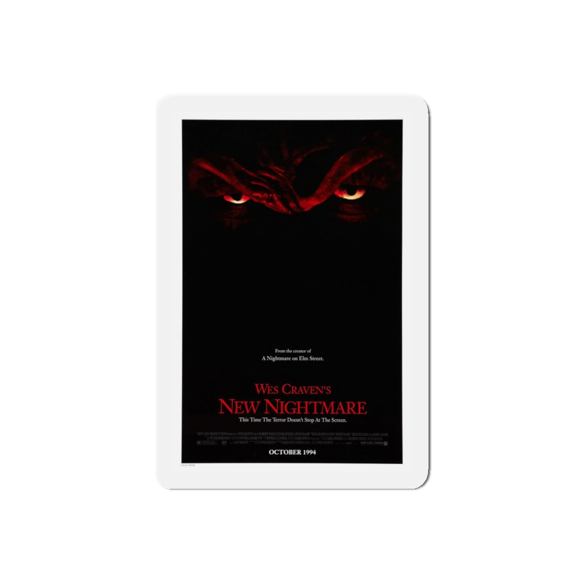 NEW NIGHTMARE (TEASER) 1994 Movie Poster - Refrigerator Magnet-5" x 5"-The Sticker Space