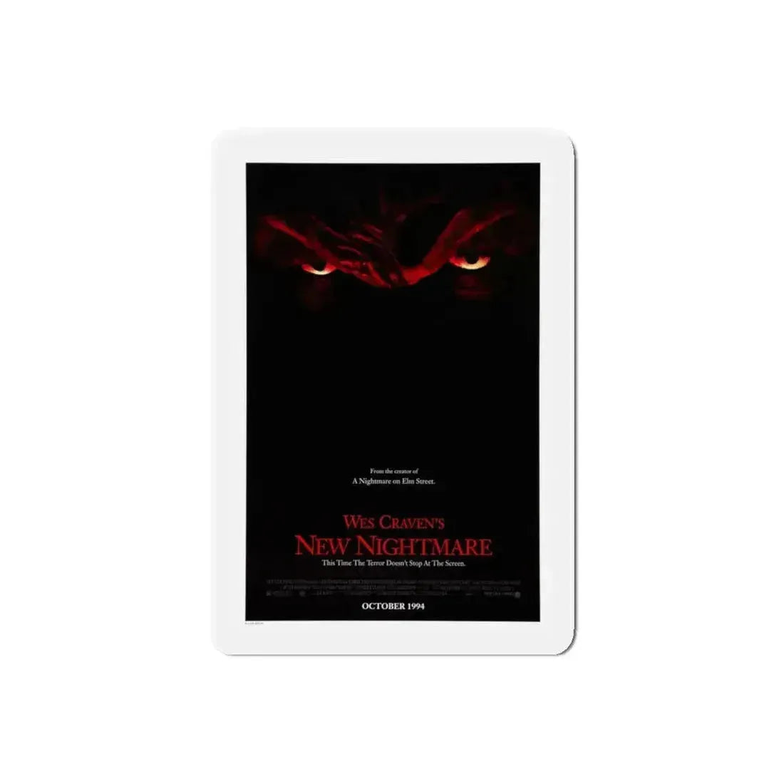 NEW NIGHTMARE (TEASER) 1994 Movie Poster - Refrigerator Magnet 6 Inch Die-Cut - The Sticker Space