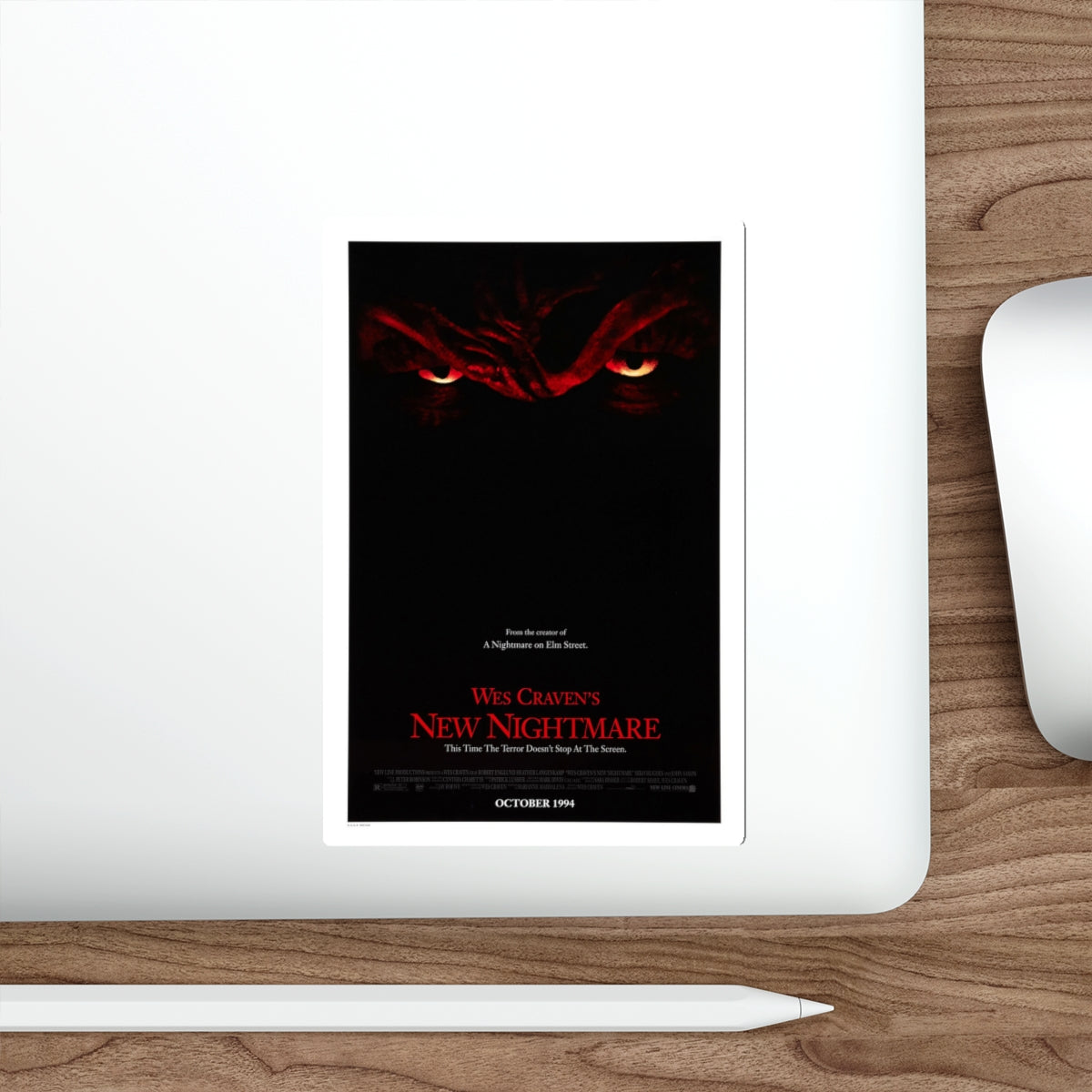 NEW NIGHTMARE (TEASER) 1994 Movie Poster STICKER Vinyl Die-Cut Decal-The Sticker Space