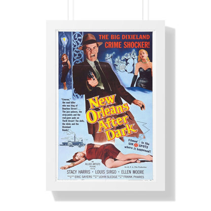 NEW ORLEANS AFTER DARK 1958 - Framed Movie Poster-16″ x 24″-The Sticker Space