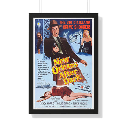 NEW ORLEANS AFTER DARK 1958 - Framed Movie Poster-20" x 30"-The Sticker Space