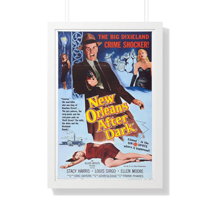 NEW ORLEANS AFTER DARK 1958 - Framed Movie Poster-20" x 30"-The Sticker Space