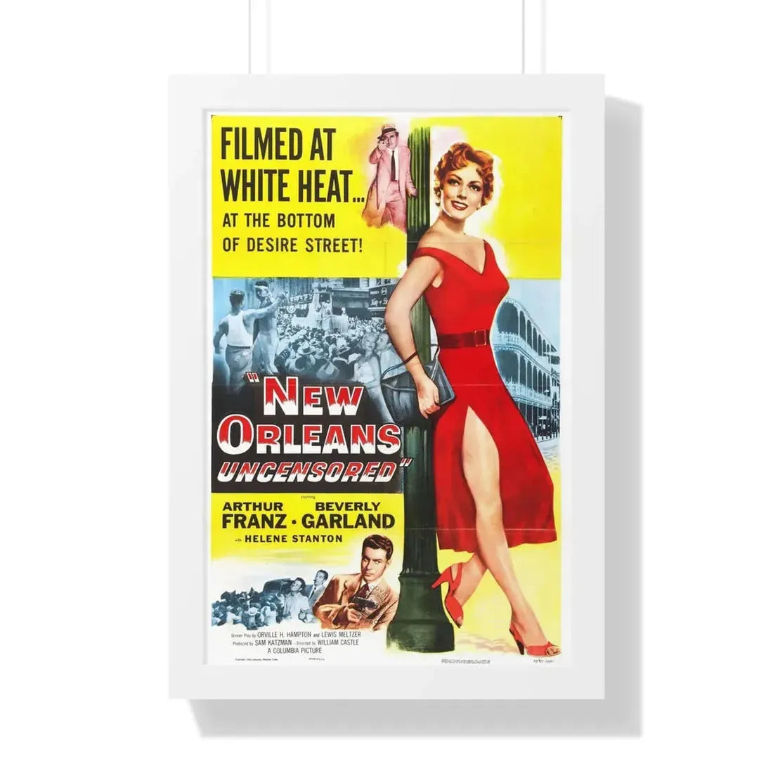 NEW ORLEANS UNCENSORED 1955 - Framed Movie Poster - The Sticker Space