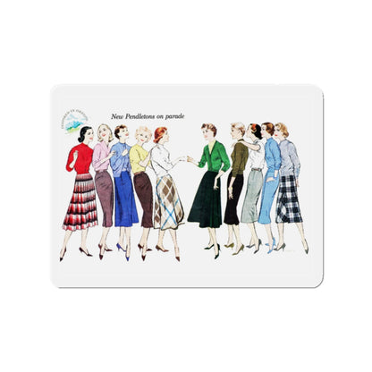 New Pendletonon Parade, 1958 (Magazine Illustration) Refrigerator Magnet-2" x 2"-The Sticker Space