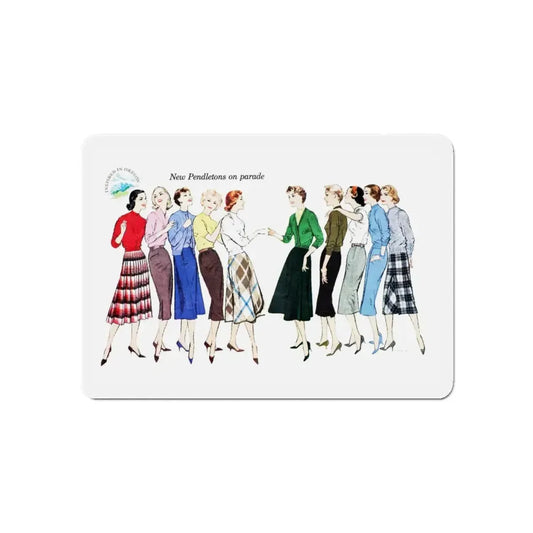 New Pendletonon Parade, 1958 (Magazine Illustration) Refrigerator Magnet 6 Inch - The Sticker Space