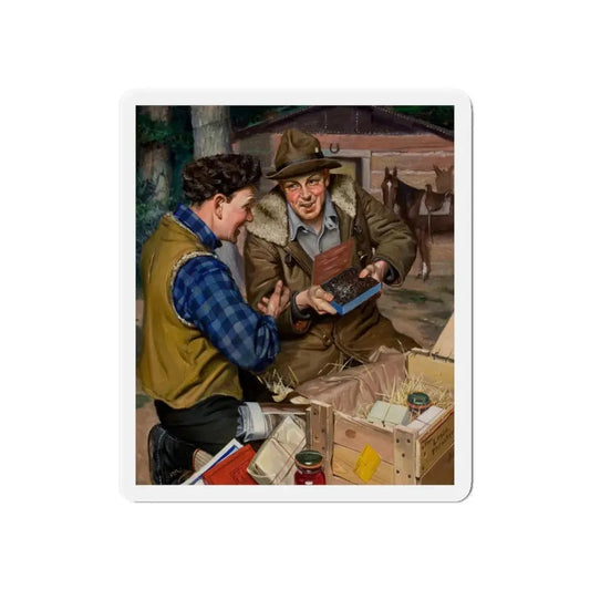 New Provisions (Magazine Illustration) Refrigerator Magnet 6 Inch - The Sticker Space