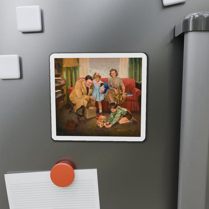 New Puppy (Magazine Illustration) Refrigerator Magnet-The Sticker Space