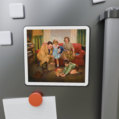 New Puppy (Magazine Illustration) Refrigerator Magnet-The Sticker Space