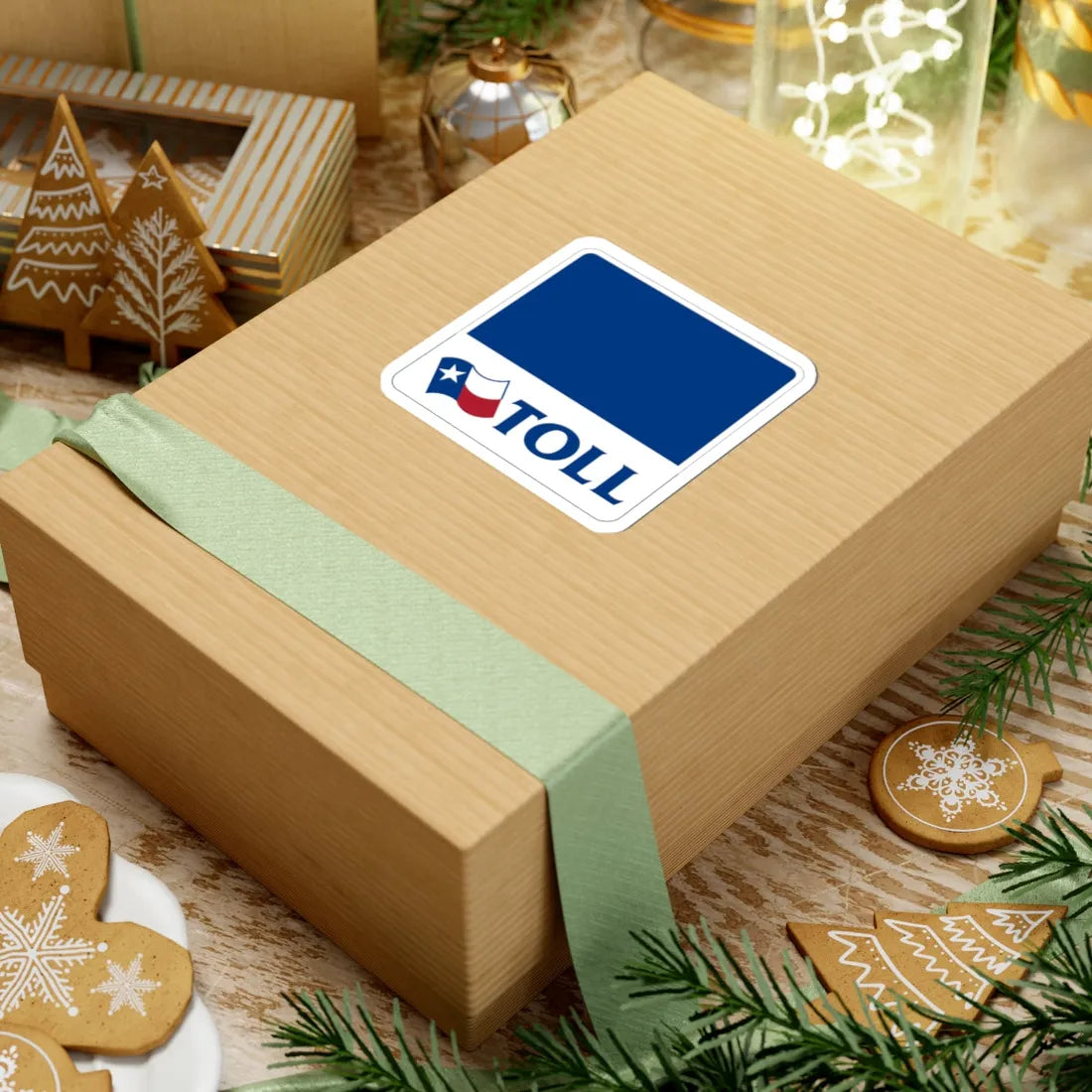 New Texas toll sign template (Texas) (Road Sign) STICKER Vinyl Kiss-Cut Decal - The Sticker Space