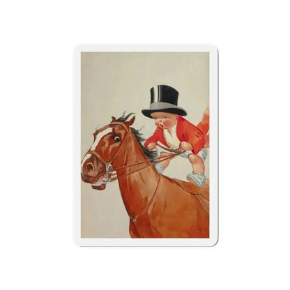 New Year's Baby, probable January calendar illustration (Magazine Illustration) Refrigerator Magnet 6 Inch - The Sticker Space