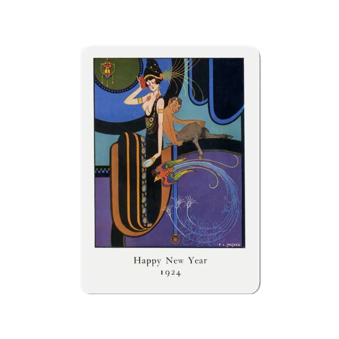 New Year's Eve at the Hotel St. Francis, San Francisco, 1924 (Magazine Illustration) Refrigerator Magnet - The Sticker Space