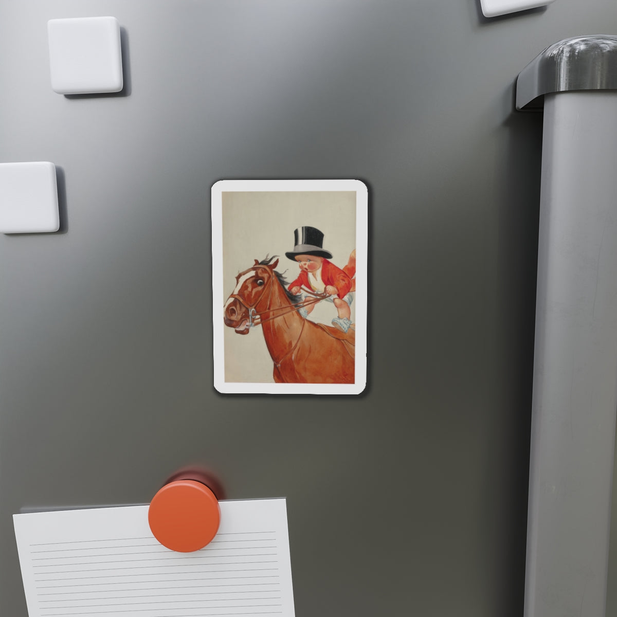 New Year's Baby, probable January calendar illustration (Magazine Illustration) Refrigerator Magnet-The Sticker Space