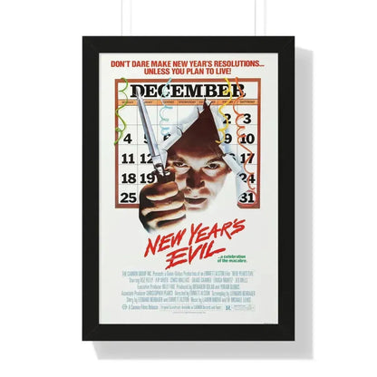 NEW YEARS EVIL 1980 - Framed Movie Poster 16″ x 24″ Black - The Sticker Space
