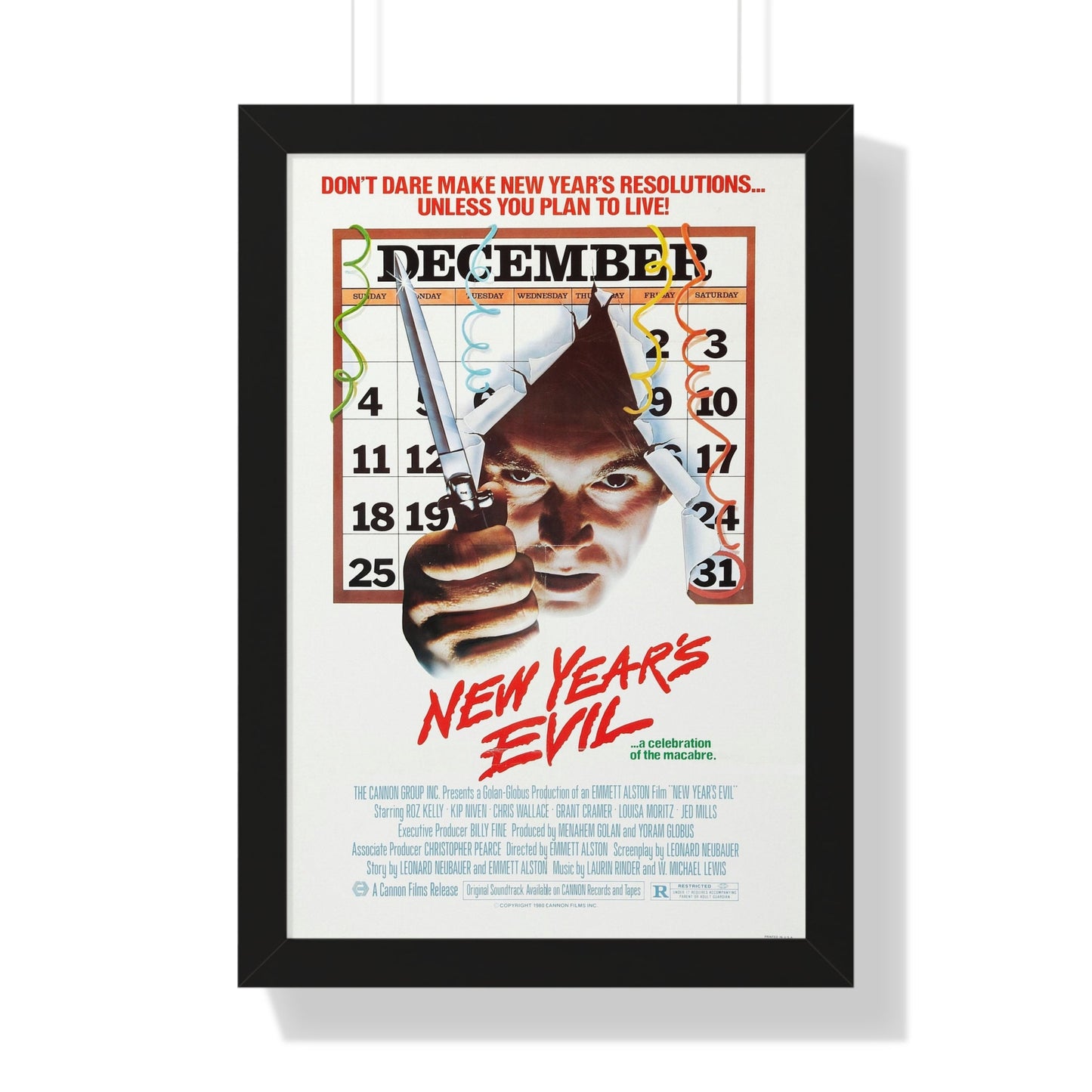 NEW YEARS EVIL 1980 - Framed Movie Poster-16″ x 24″-The Sticker Space