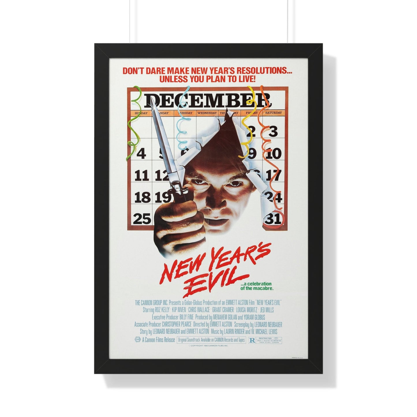 NEW YEARS EVIL 1980 - Framed Movie Poster-20" x 30"-The Sticker Space