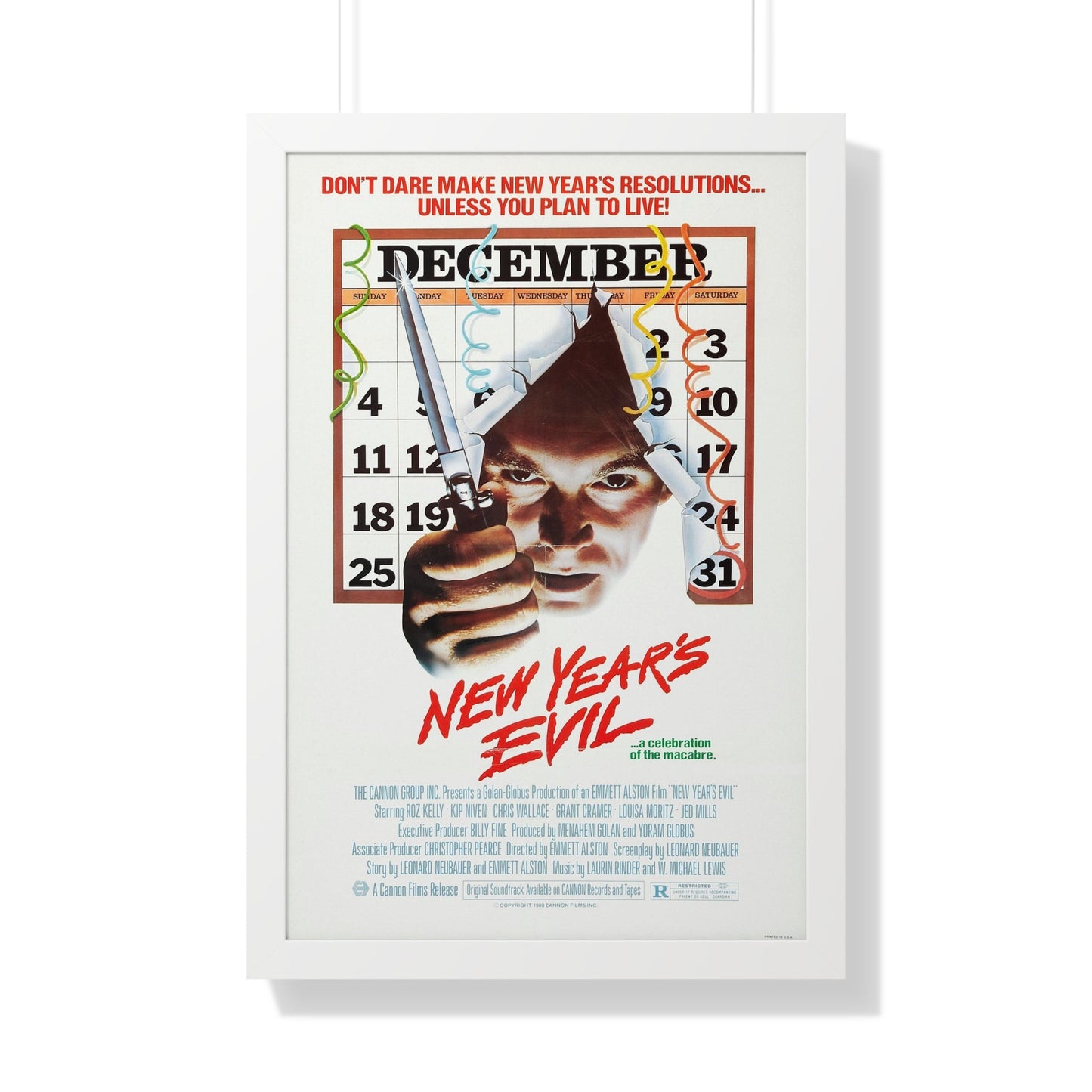 NEW YEARS EVIL 1980 - Framed Movie Poster-20" x 30"-The Sticker Space