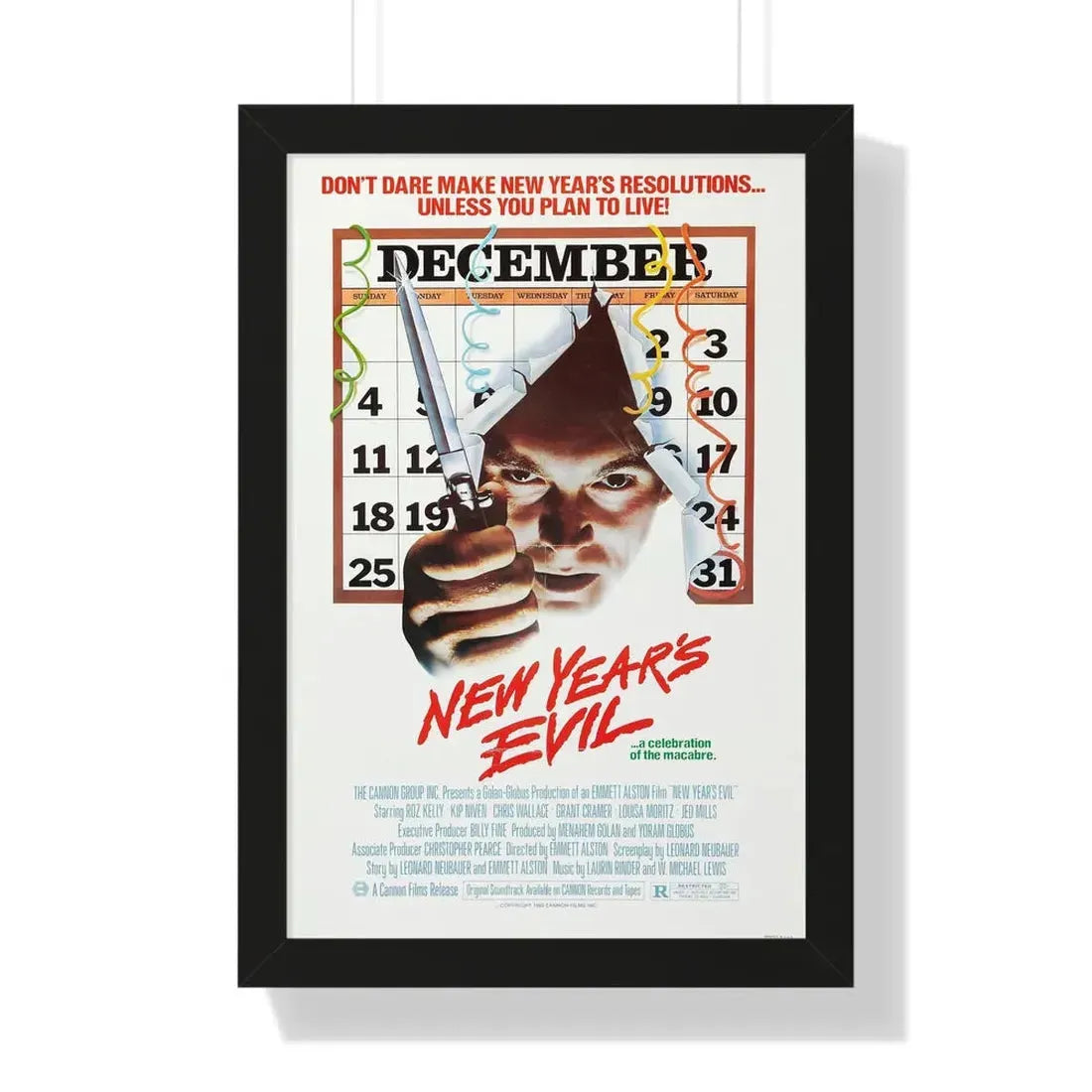 NEW YEARS EVIL 1980 - Framed Movie Poster - The Sticker Space