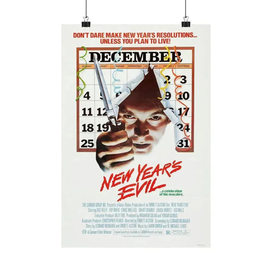 NEW YEARS EVIL 1980 - Paper Movie Poster 12″ x 18″ Matte - The Sticker Space