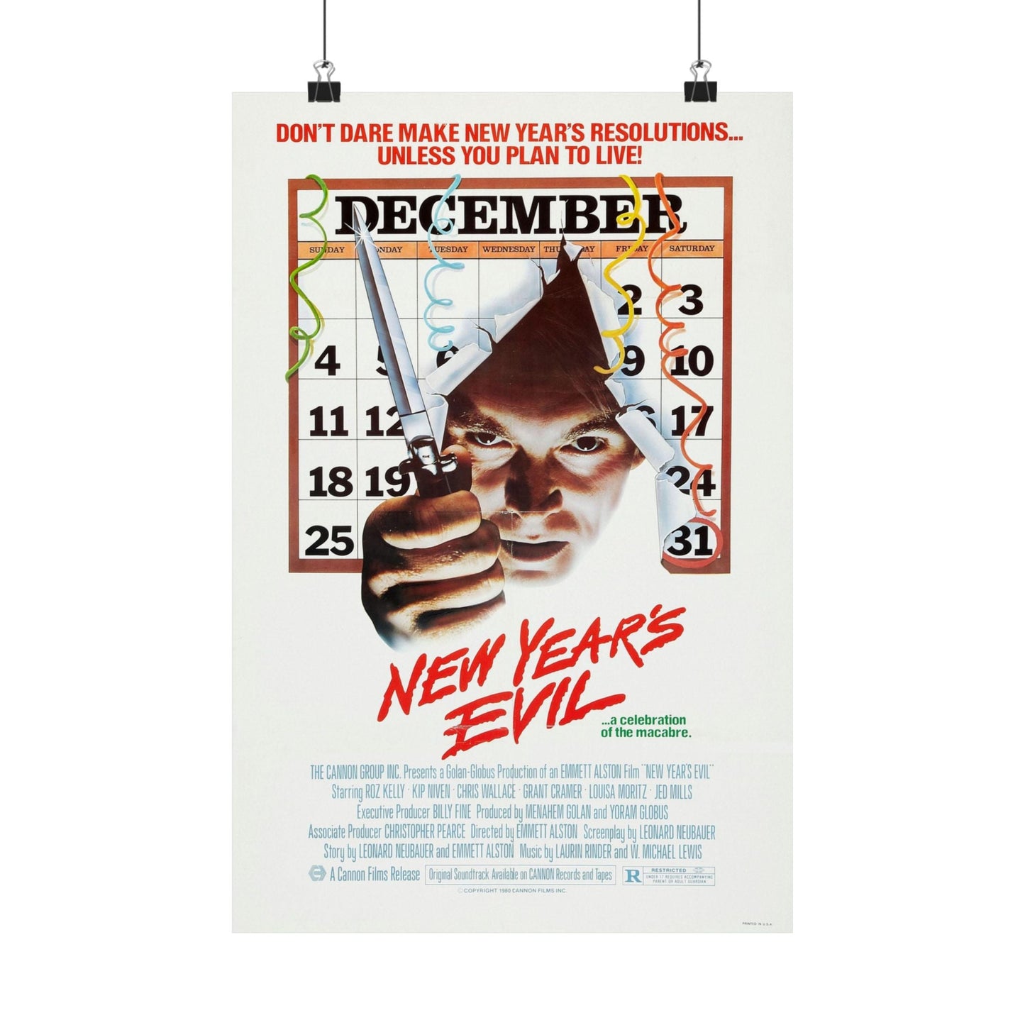 NEW YEARS EVIL 1980 - Paper Movie Poster-12″ x 18″-The Sticker Space