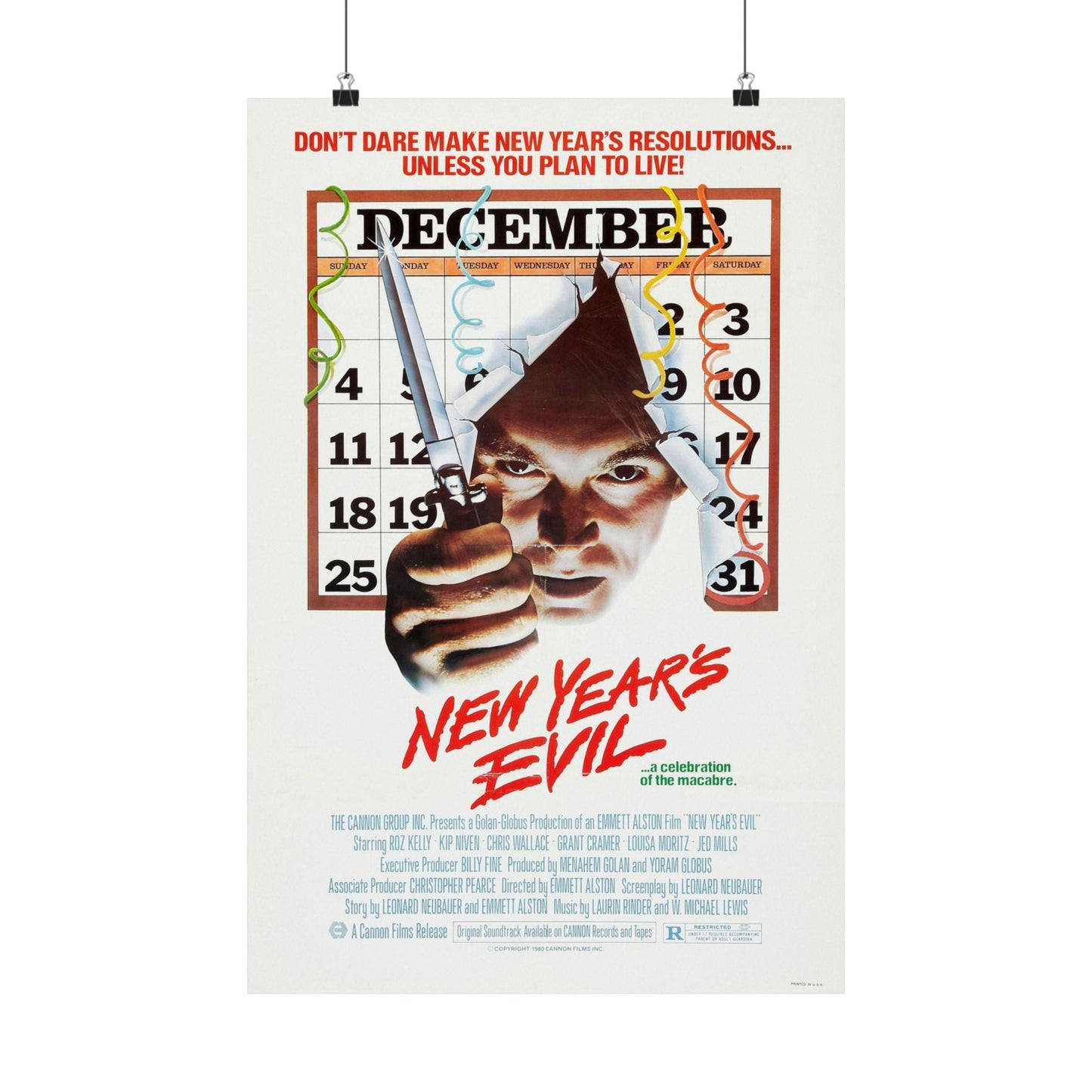 NEW YEARS EVIL 1980 - Paper Movie Poster-16″ x 24″-The Sticker Space