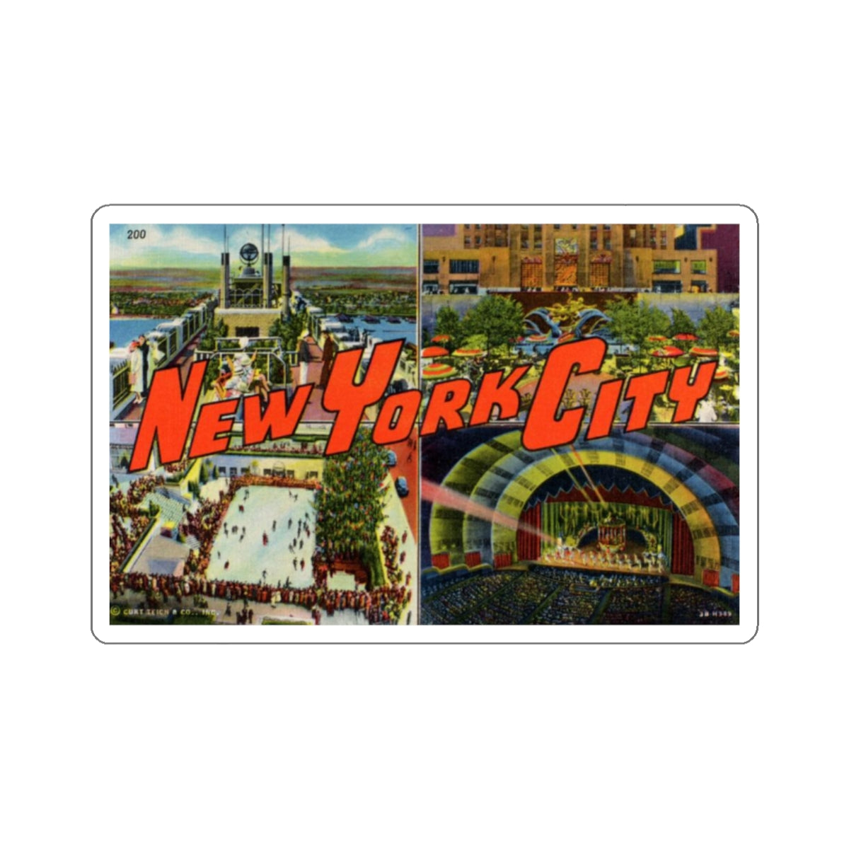 New York City (Greeting Cards) STICKER Vinyl Die-Cut Decal-White-The Sticker Space