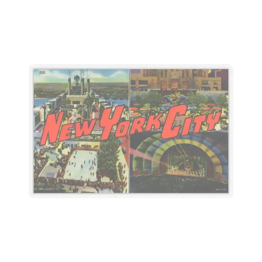 New York City (Greeting Postcards) STICKER Vinyl Kiss-Cut Decal 4 Inch Transparent - The Sticker Space