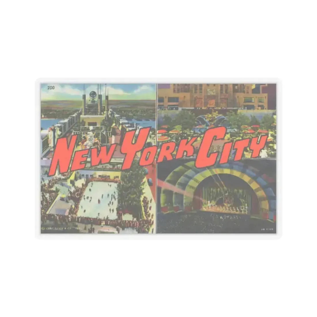 New York City (Greeting Postcards) STICKER Vinyl Kiss-Cut Decal 6 Inch Transparent - The Sticker Space