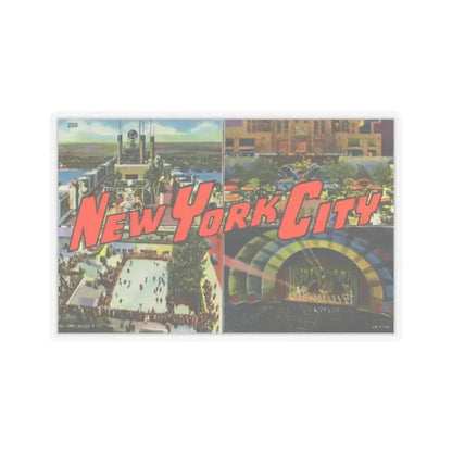 New York City (Greeting Postcards) STICKER Vinyl Kiss-Cut Decal 6 Inch Transparent - The Sticker Space
