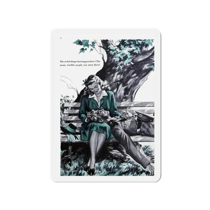 New York Is A Terrible Place, Good Housekeeping, January 1943 (Magazine Illustration) Refrigerator Magnet 3 Inch - The Sticker Space