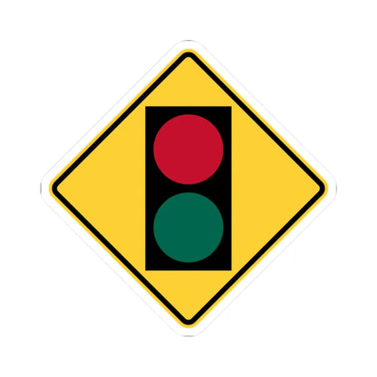 New York ramp meter sign (New York) (Road Sign) STICKER Vinyl Kiss-Cut Decal 2 Inch White - The Sticker Space