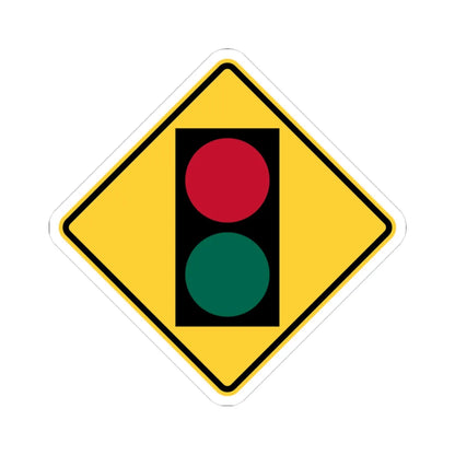 New York ramp meter sign (New York) (Road Sign) STICKER Vinyl Kiss-Cut Decal 3 Inch White - The Sticker Space