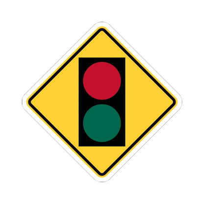 New York ramp meter sign (New York) (Road Sign) STICKER Vinyl Kiss-Cut Decal 4 Inch White - The Sticker Space