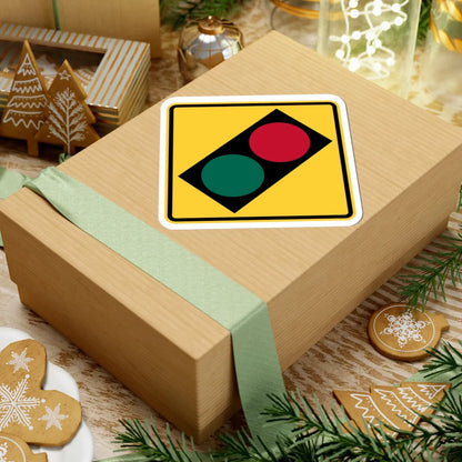 New York ramp meter sign (New York) (Road Sign) STICKER Vinyl Kiss-Cut Decal - The Sticker Space