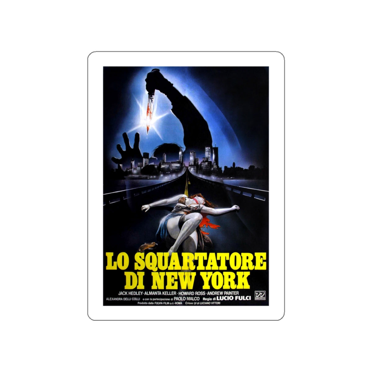 NEW YORK RIPPER 1982 Movie Poster STICKER Vinyl Die-Cut Decal-White-The Sticker Space