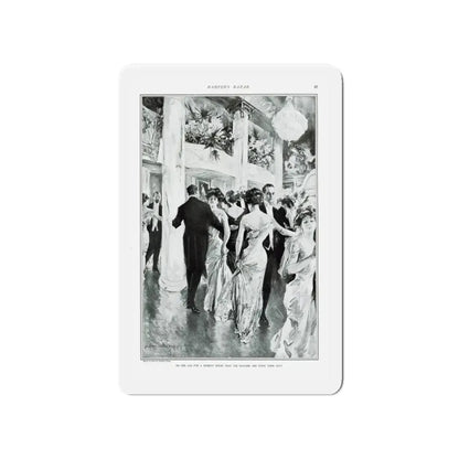 New York Society At Work - Part III The Ball, Harper's Bazar, February 1910 (Magazine Illustration) Refrigerator Magnet - The Sticker Space