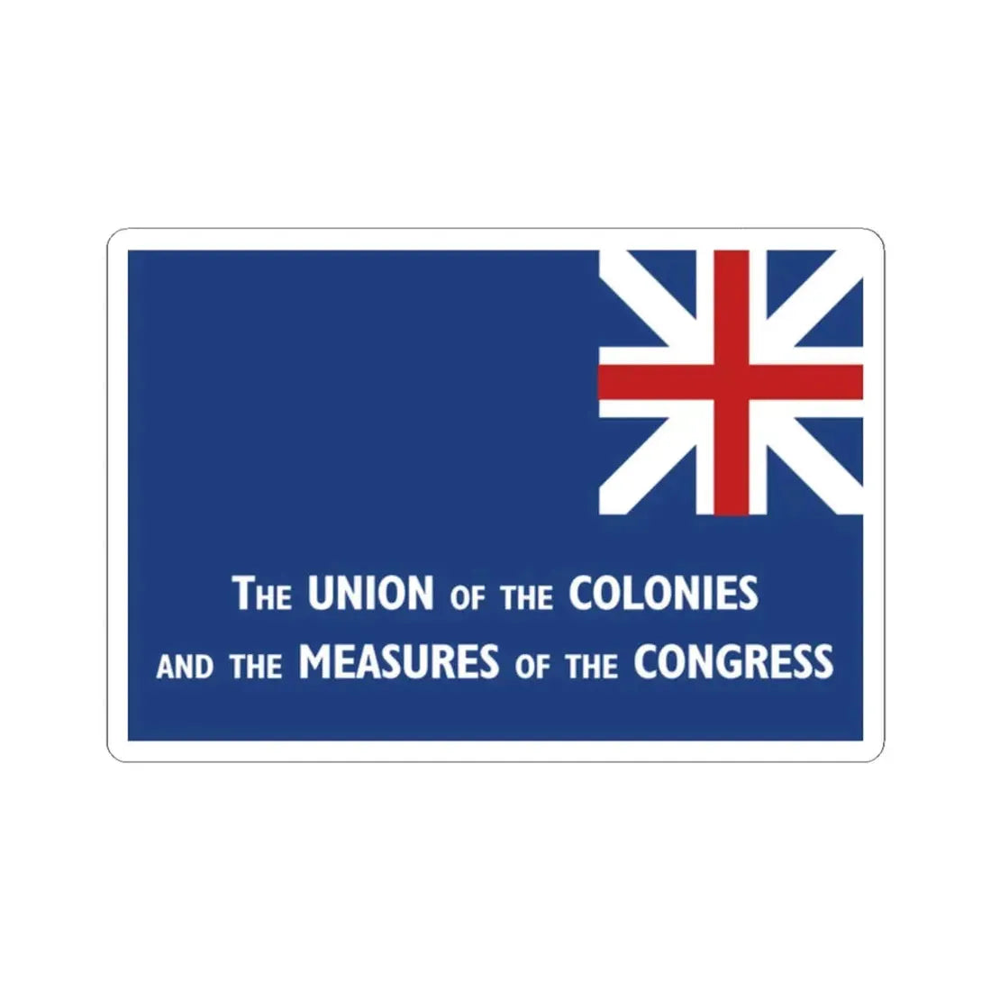 New York Union Flag 1775 reverse (United States) STICKER Vinyl Kiss-Cut Decal 2 Inch White - The Sticker Space