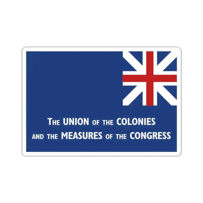New York Union Flag 1775 reverse (United States) STICKER Vinyl Kiss-Cut Decal 3 Inch White - The Sticker Space