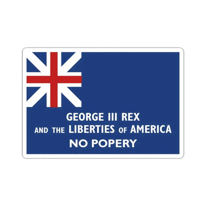 New York Union Flag 1775 (United States) STICKER Vinyl Kiss-Cut Decal 3 Inch White - The Sticker Space