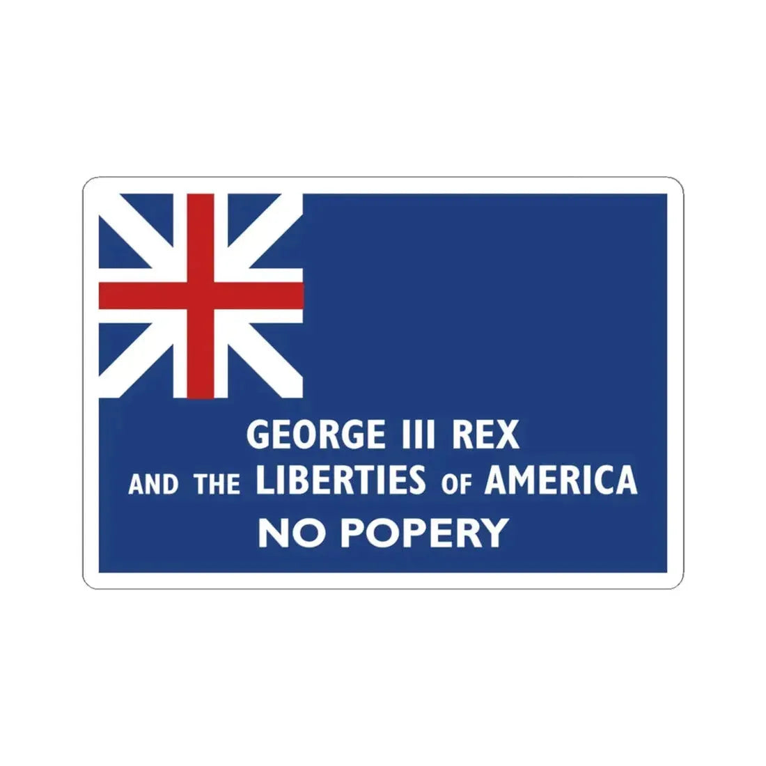 New York Union Flag 1775 (United States) STICKER Vinyl Kiss-Cut Decal 4 Inch White - The Sticker Space