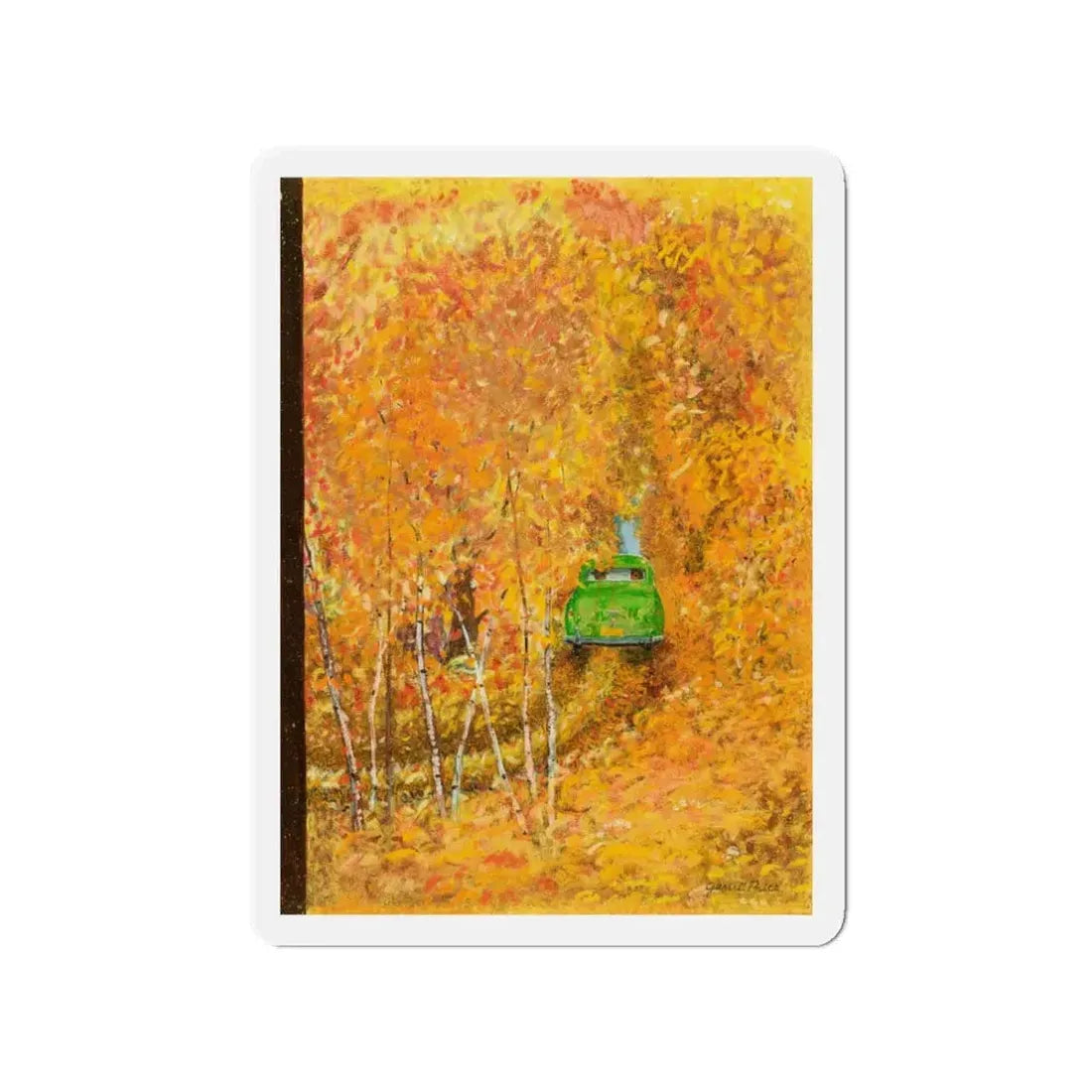 New Yorker cover, October 15, 1949 (Magazine Illustration) Refrigerator Magnet 3 Inch - The Sticker Space