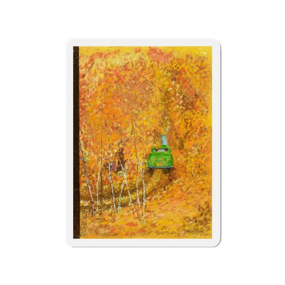 New Yorker cover, October 15, 1949 (Magazine Illustration) Refrigerator Magnet - The Sticker Space