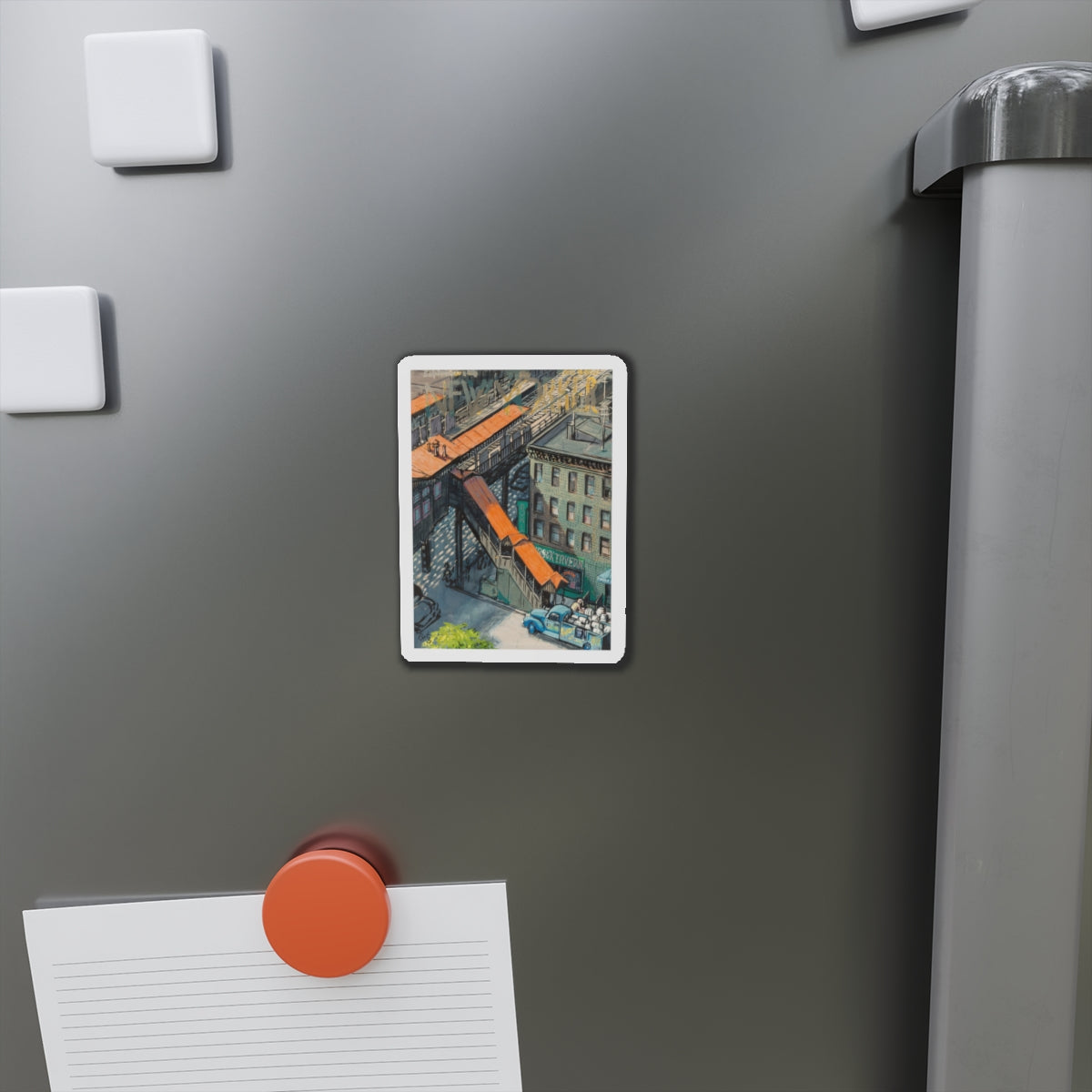 New Yorker magazine cover (Magazine Illustration) Refrigerator Magnet-The Sticker Space