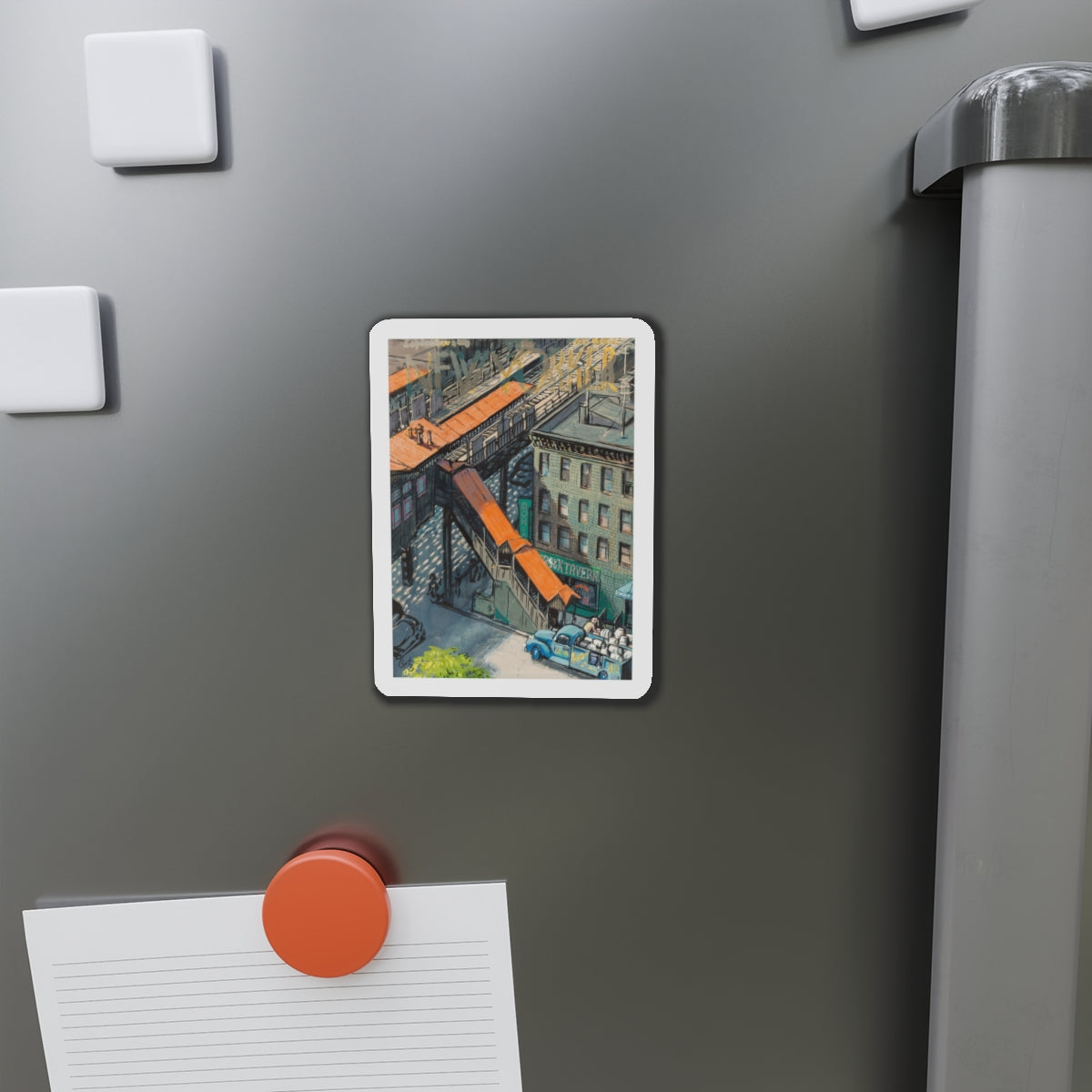 New Yorker magazine cover (Magazine Illustration) Refrigerator Magnet-The Sticker Space