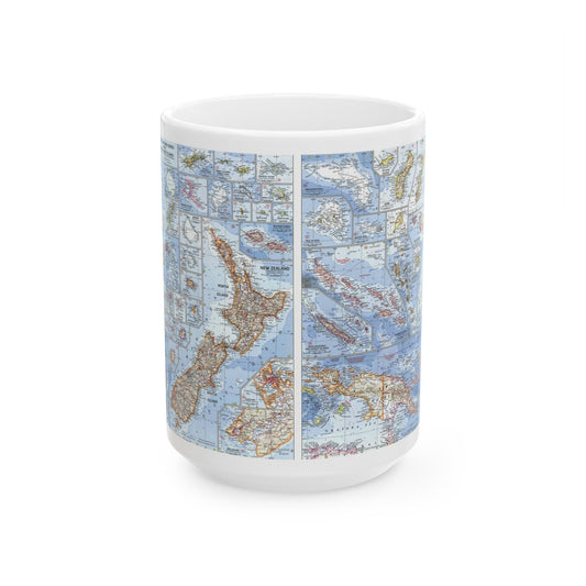 New Zealand, New Guinea (1962) (Map) White Coffee Mug-15oz-The Sticker Space