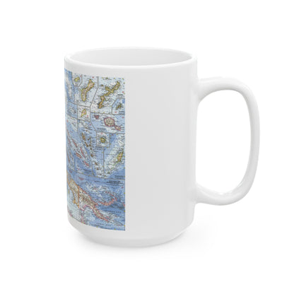 New Zealand, New Guinea (1962) (Map) White Coffee Mug-The Sticker Space